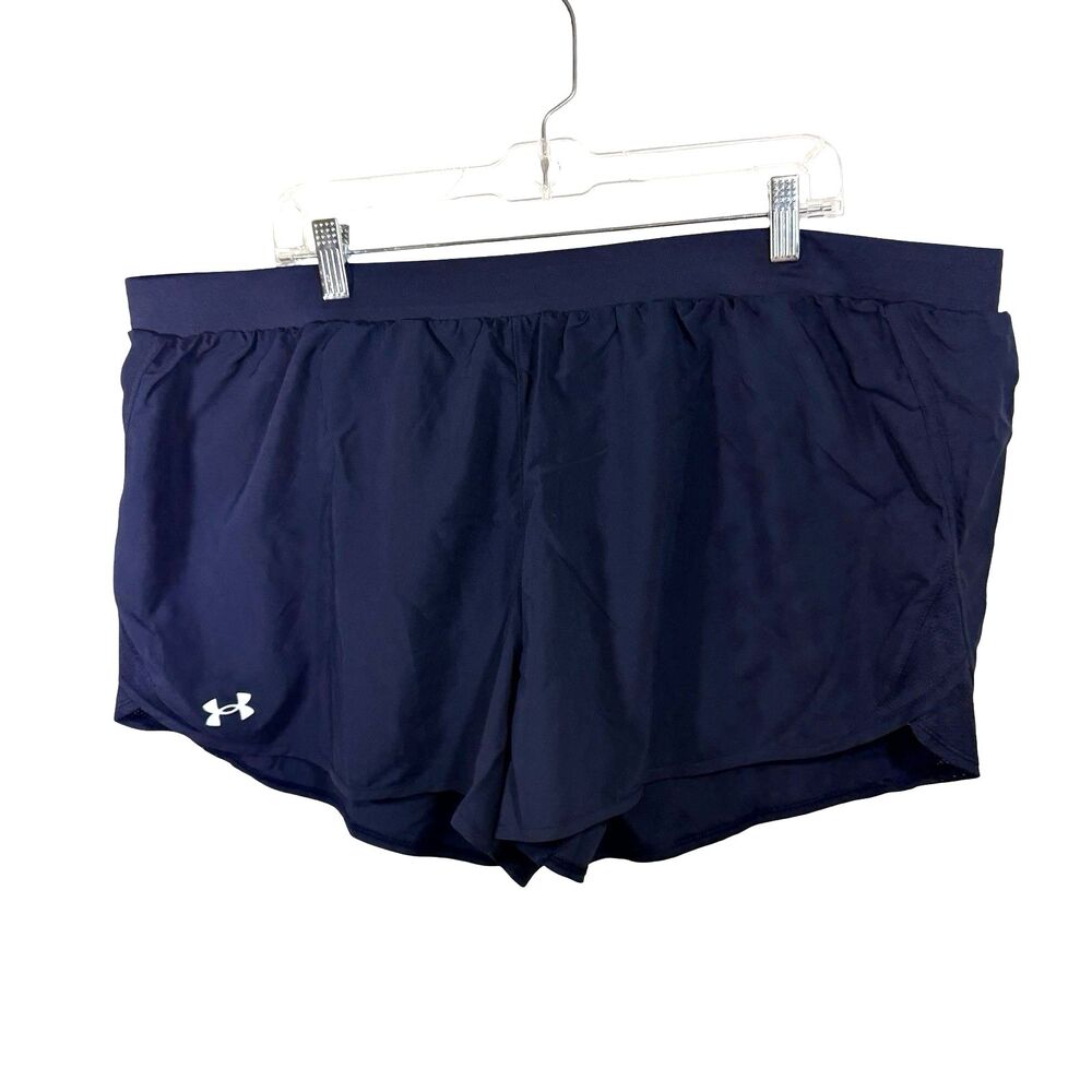 Under Armour Shorts Women 3XL Blue Loose Athletic Fit Fly By 2.0 UA Running NEW